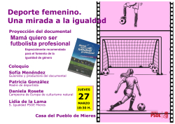 Deporte femenino. Una mirada a la igualdad